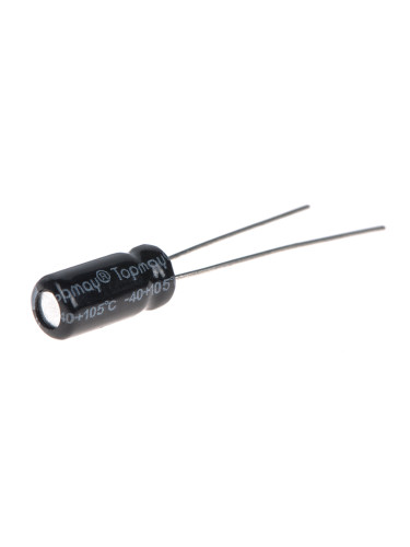 Кондензатор електролитен 100uF, 16V, THT, ф5x12mm