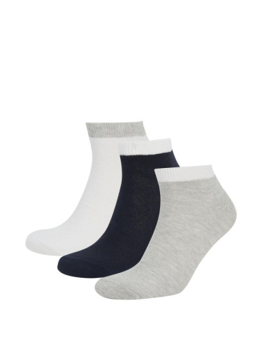 DEFACTO Men's 3-pack Cotton Booties Socks