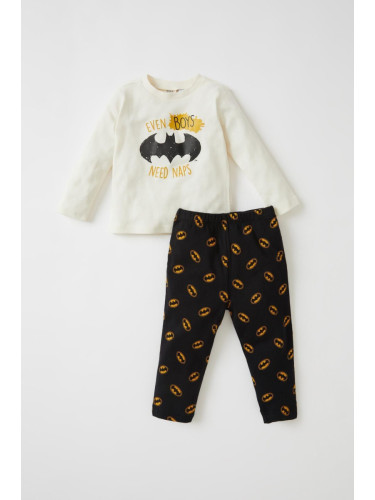 DEFACTO Baby Boy Batman Long Sleeve Cotton Pajamas Suit