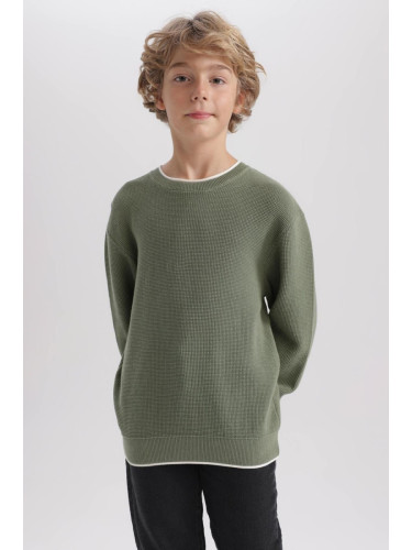 DEFACTO Boy's Crew Neck Knitwear Sweater