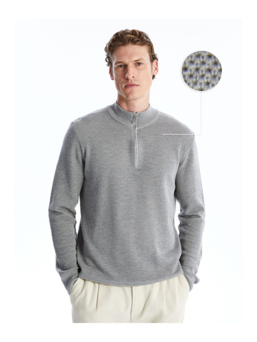 LC Waikiki Stand Collar Long Sleeve Men's Knitwear Sweater -