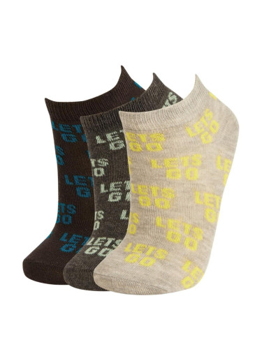 DEFACTO Boy's 3-Piece Cotton Booties Socks