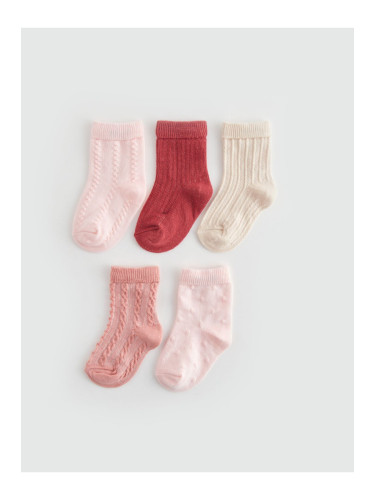 LC Waikiki Lcw Self Patterned Baby Girl Socks 5-Piece