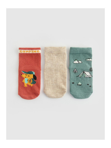 LC Waikiki 3-Pack Baby Boy Printed Socks