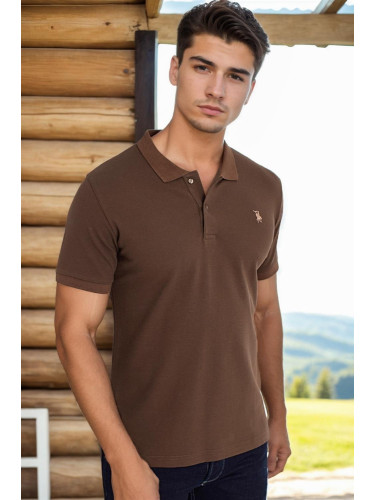 T8561 DEWBERRY MEN'S TSHIRT-LIGHT BROWN