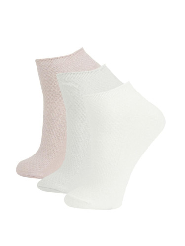 DEFACTO Women's 3-Piece Cotton Booties Socks