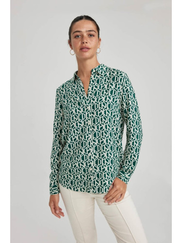 DEFACTO Regular Fit Long Sleeve Patterned Shirt