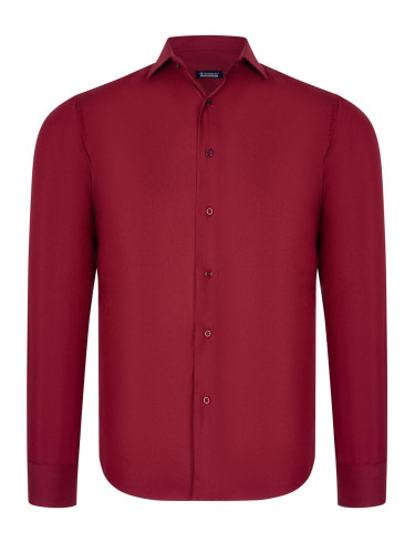 G726 DEWBERRY MEN'S SHIRT-BURGUNDY