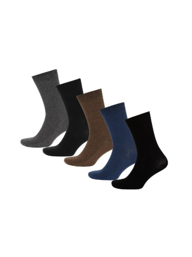 DEFACTO Men's Comfortable Elastic 5-Pack Cotton Long Socks