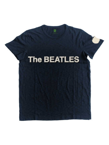 The Beatles Риза Logo & Apple App Slub Unisex Navy Blue M