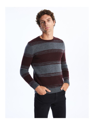 LC Waikiki Crew Neck Long Sleeve Color Block Men's Knitwear Sweater