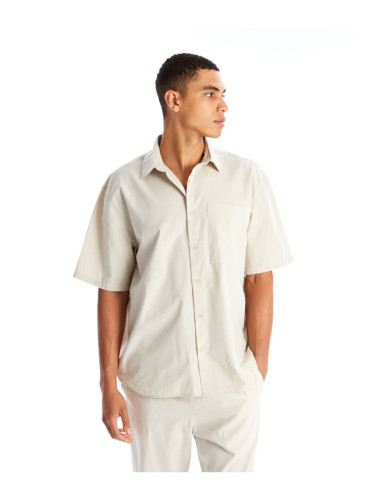 LC Waikiki Regular Fit Short Sleeve Poplin Men's Shirt