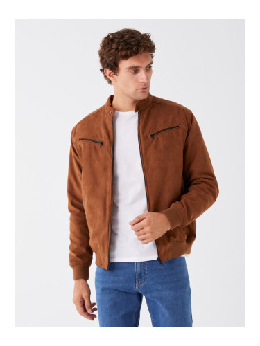 LC Waikiki Men's Standard Fit High Neck Suede Jacket