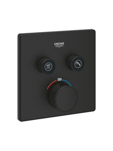 Grohtherm SmartControl Термостат за вграждане с 2 извода, цвят phantom black