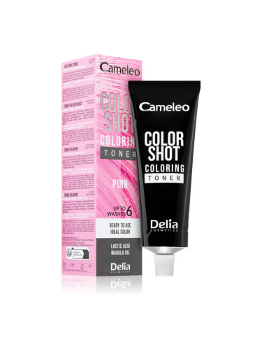 Delia Cosmetics Cameleo Color Shot цветен тонер За коса цвят PINK 60 мл.