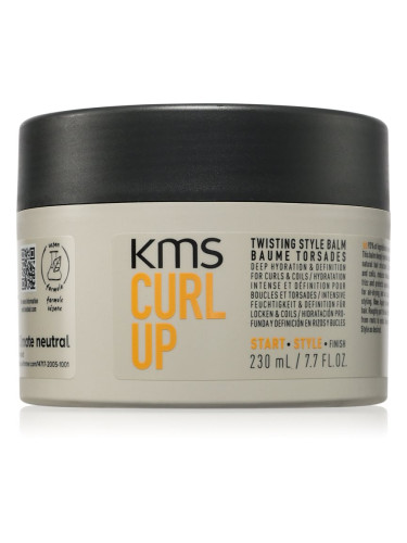 KMS Curl Up Twisting Style Balm стилизиращ крем за чуплива и къдрава коса 230 мл.