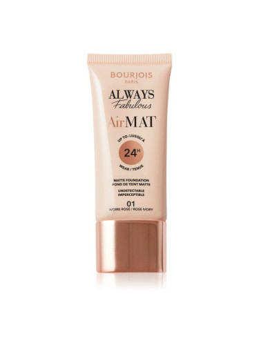 Bourjois Air Mat матиращ фон дьо тен цвят 01 Rose Ivory 30 мл.