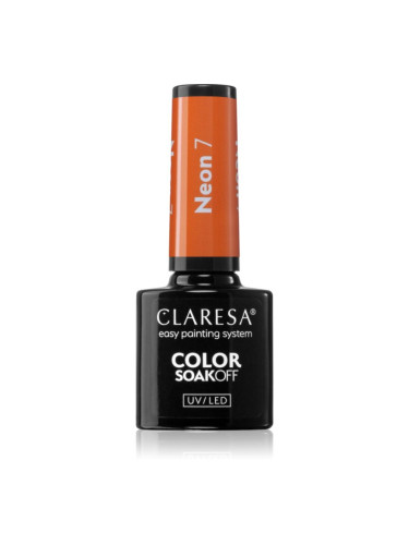 Claresa SoakOff UV/LED Color Neon гел лак за нокти цвят 7 5 гр.