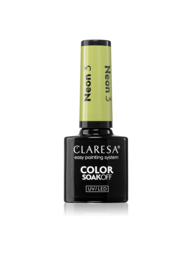 Claresa SoakOff UV/LED Color Neon гел лак за нокти цвят 3 5 гр.