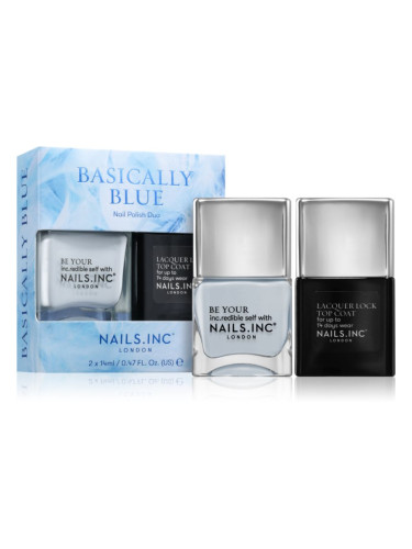 Nails Inc. Basically Blue комплект лак за нокти
