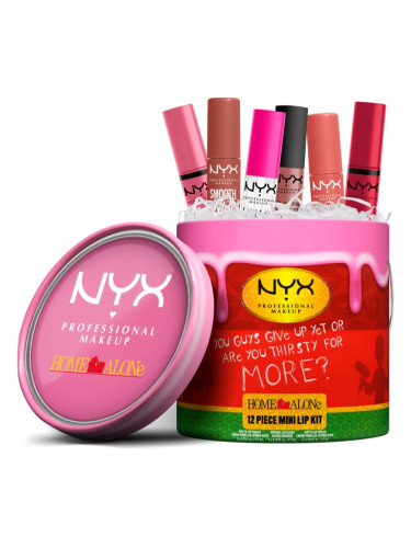 NYX Professional Makeup Home Alone 12 Piece Mini Lip Kit подаръчен комплект за устни