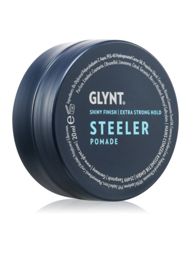 Glynt Steeler Pomade брилянтин за коса на водна основа с екстра силна фиксация 20 мл.