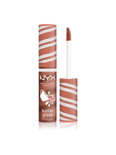 NYX Professional Makeup Holiday Butter Gloss блясък за устни цвят 02 Hot Cocoa Swirl 8 мл.