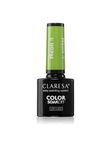 Claresa SoakOff UV/LED Color Neon гел лак за нокти цвят 4 5 гр.