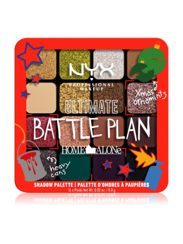 NYX Professional Makeup Home Alone Ultimate Battle Plan палитра сенки за очи цвят Ultimate Battle Plan 16x0.8 гр.