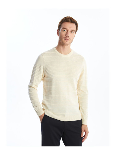 LC Waikiki Lw - Crew Neck Long Sleeve Striped Men's Knitwear Sweater