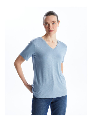 LC Waikiki V-Neck Plain Short Sleeve Women's T-Shirt