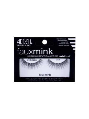 Ardell Faux Mink 817 Изкуствени мигли за жени 1 бр Нюанс Black увредена кутия