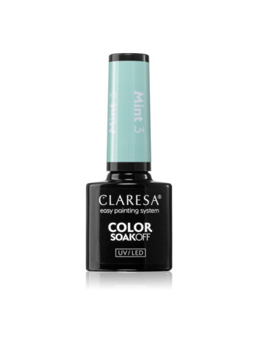 Claresa SoakOff UV/LED Color Mint гел лак за нокти цвят 3 5 гр.