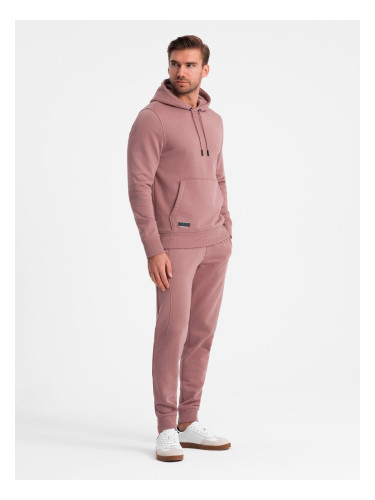 Ombre Men's BASIC cotton tracksuit set kangaroo sweatshirt + joggers