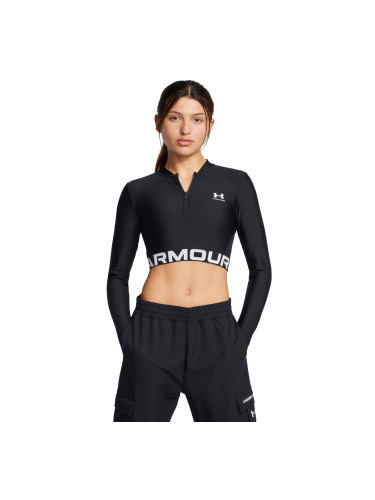 Women's T-shirt Under Armour HeatGear Rib 1/4 Zip LS