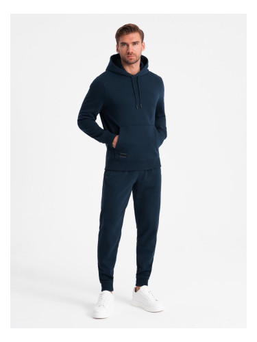 Ombre Men's BASIC cotton tracksuit set kangaroo sweatshirt + joggers