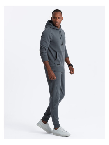 Ombre BASIC men's cotton tracksuit set kangaroo sweatshirt + joggers