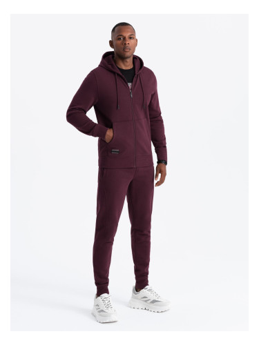 Ombre Men's BASIC cotton tracksuit set unbuttoned sweatshirt + joggers