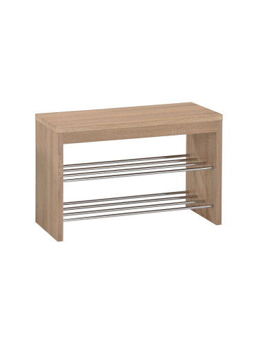 Shoe rack 50x80 см кафяв/хром