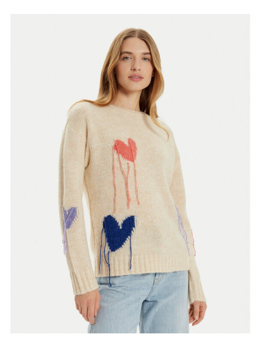 Frieda & Freddies Пуловер 3366 Бежов Regular Fit