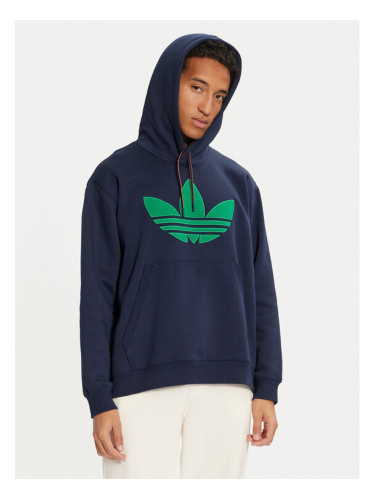 adidas Суитшърт JN5968 Тъмносин Loose Fit