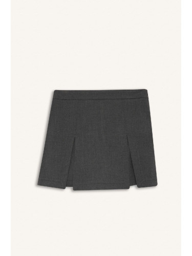 DEFACTO High Waist Pleated Casual Classic Shorts Skirt