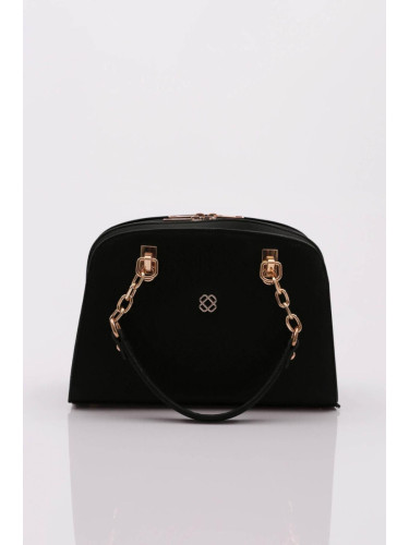 DGN 3261 Women's Shoulder and Hand Bag Black Mosaic