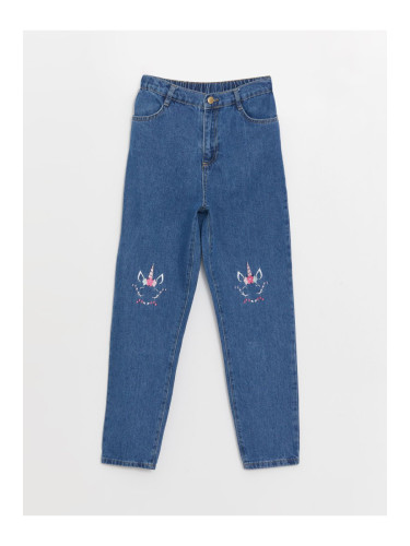 LC Waikiki Mom Fit Embroidered Girl Jeans