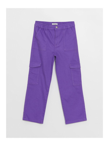 LC Waikiki Basic Girl's Cargo Pants with Elastic Waist