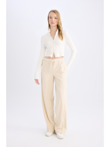 DEFACTO Darted Trousers Wide Leg Normal Waist Wide Pocket Wide Leg