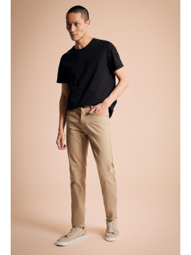 DEFACTO Chino Canvas Pants Gabardine Extra Slim Fit Skinny Leg Pocket