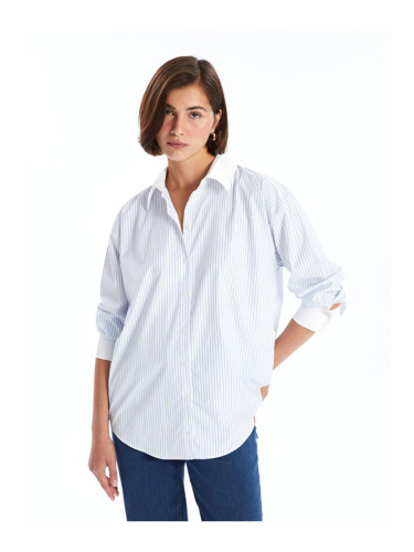 LC Waikiki Striped Oversize Women's Shirt