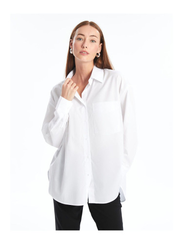 LC Waikiki Lcw Plain Long Sleeve Oversize Women's Shirt