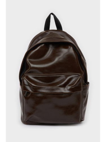 DEFACTO Men's Faux Leather Backpack